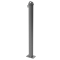 Ornamental bollard | Series 477B | � 76 mm | stationary, to be fixed by plugswith base plate 100 x 150 mm | without lock | with 1 eyelet